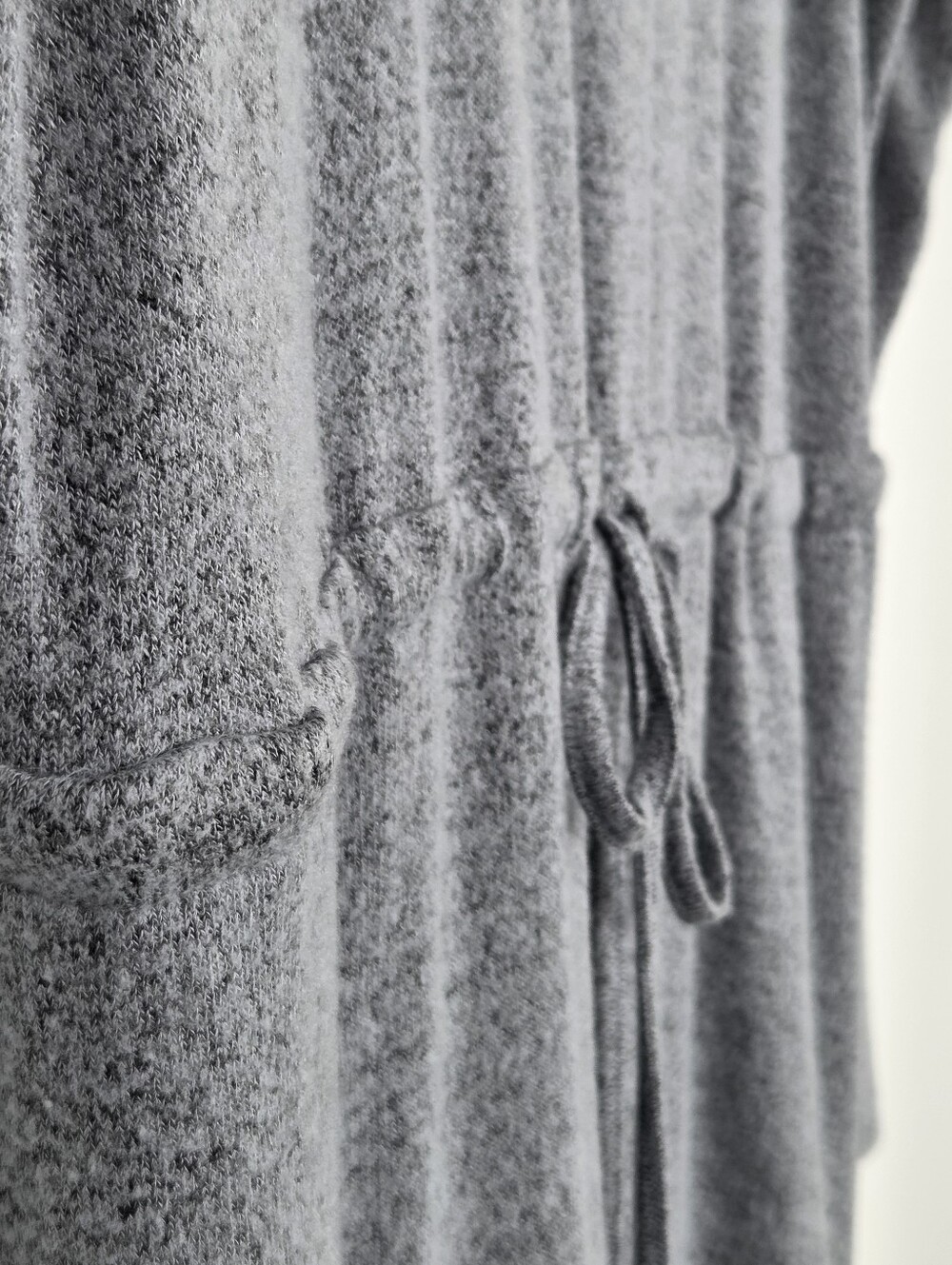 Soft Surroundings Easy Living Cozy Lounge Heather Gray Drawstring Dress Size M - Picture 4 of 9